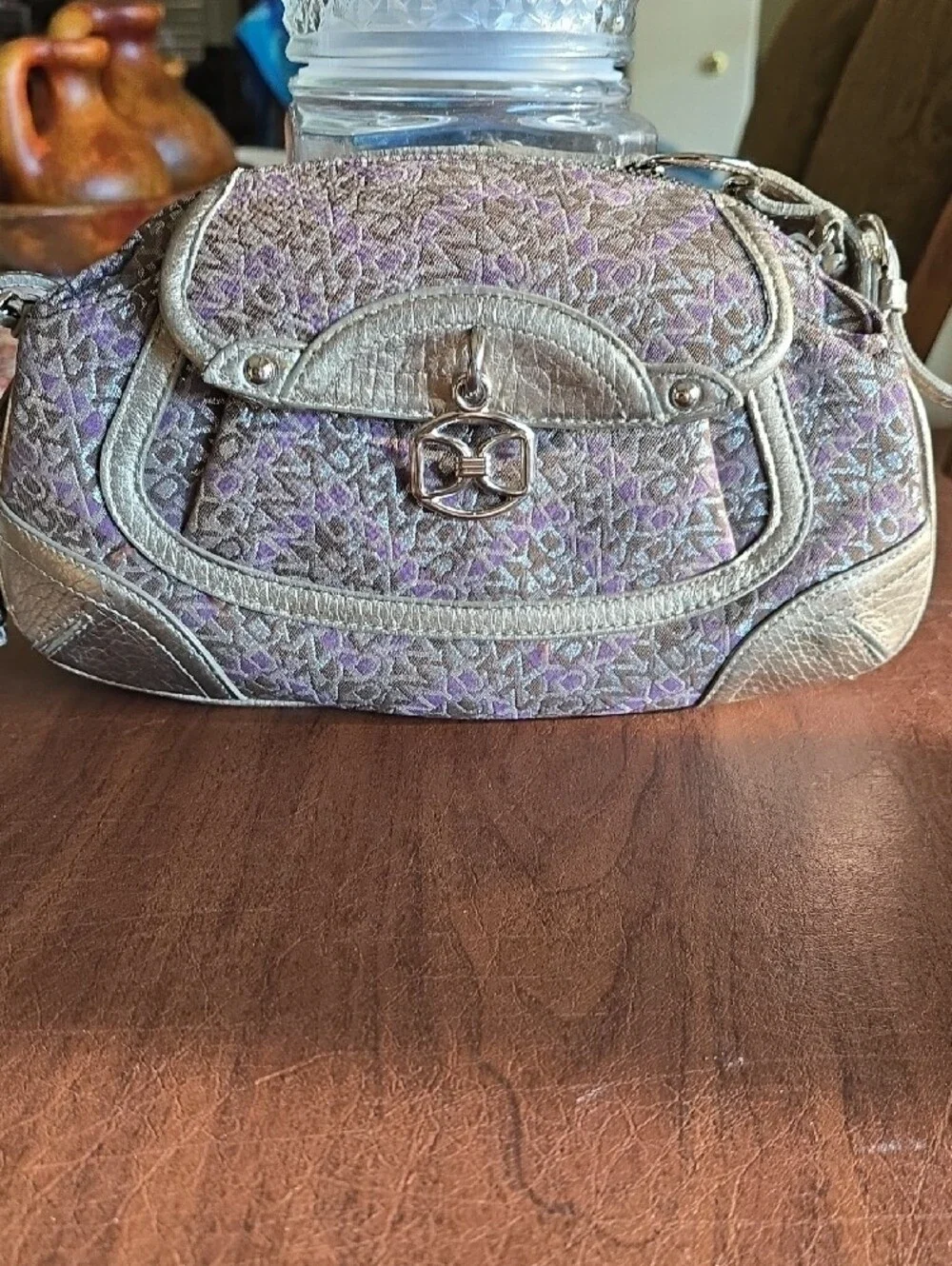 vintage DKNY monogram jacquard shoulder bag